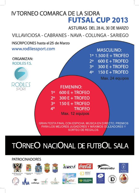 Cartel Torneo Comarca de la Sidra Futsal Cup 2011